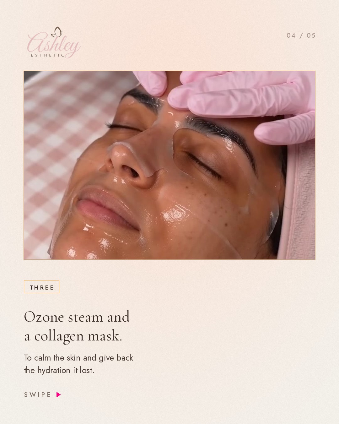 4 · Ozone steam and a collagen mask